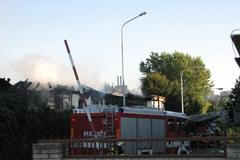 Požár asijské tržnice v Brně