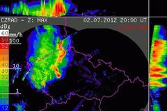 Radar ČHMÚ, 2. července 2012, 22:00