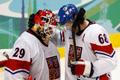 Brankář Tomáš Vokoun a Jaromír Jágr na ZOH ve Vancouveru 2010