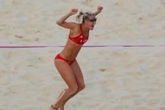 Osmifinále českých beach volejbalistek Kristýny Kolocové a Markéty Slukové proti Brazilkám