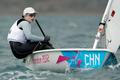 Číňanka Li-ťia Sü v závodě jachtařek laser radial na OH v Londýne