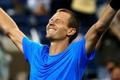 Tomáš Berdych a jeho radost po zápase s Federerem na US Open 2012