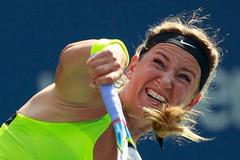 Viktoria Azarenková v semifinále US Open 2012 proti Šarapovové
