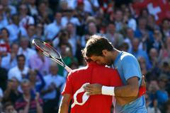 Juan Martín del Potro v semifinále OH 2012 proti Rogeru Federerovi