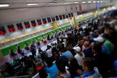 Střelnice při kvalifikaci vzduchovky na 10 metrů