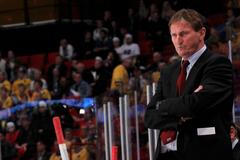 Česká střídačka ve čtvrtfinále MS Švédsko - Česko