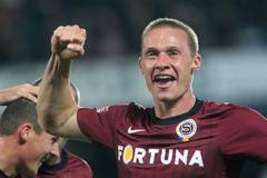 Fotbalista Sparty Praha Tomáš Zápotočný slaví gól v utkání 10. kola Gambrinus ligy 2012/13 proti Baníku Ostrava.