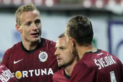 Fotbalisté Sparty Praha v utkání 12. kola Gambrinus ligy 2012/13 proti Liberci.