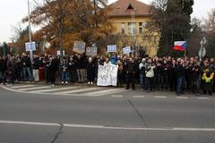 Demonstrace za Čechy vězněné v Řecku