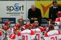 Hokejisté Slavie Praha v utkání 13. kola Tipsport extraligy proti Českým Budějovicím.