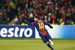 Lionel Messi v utkání Ligy mistrů na hřišti Spartaku Moskva