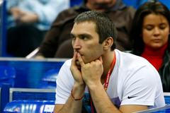 Alexander Ovečkin se dívá na tenis, turnaj v Moskvě