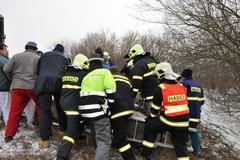 Požár náklaďáku s prasaty