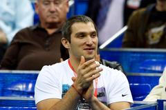 Alexander Ovečkin fandí Marii Kirilenkové, turnaj v Moskvě