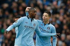 Newcastle United - Manchester City: Yaya Touré a Samir Nasri