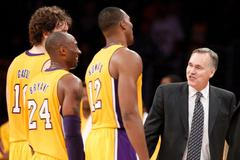 Los Angeles Lakers - Gasol, Bryant, Howard a kouč D´Antoni