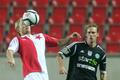 Fotbalisté Slavie Praha v utkání 11. kola Gambrinus ligy 2012/13 proti Příbrami.