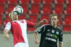 Fotbalisté Slavie Praha v utkání 11. kola Gambrinus ligy 2012/13 proti Příbrami.