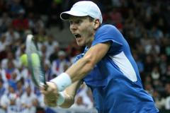 Finále Davis Cupu . Tomáš Berdych a Nicolas Almagro