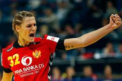 Finále ME v házené žen Černá Hora - Norsko (radost černohorské házenkářky)