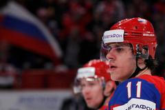 Jevgenij Malkin při zápase Česko - Rusko