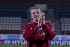 Český fotbalista Ladislav Krejčí na tréninku před přátelským utkáním se Slovenskem v Olomouci v listopadu 2012.