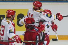 Kladno vs. Slavia, extraligový duel v O2 aréně - radost Slavie