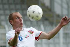 Český fotbalista Daniel Kolář v přátelském utkání s Maltou v roce 2009.