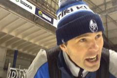 Český hokejista Jaromír Jágr během osobního tréninku na Kladně.