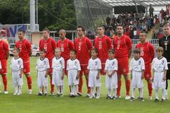 Maltští fotbalisté v přátelském utkání s Českou republikou v roce 2009.