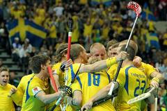Radost švédských florbalistů