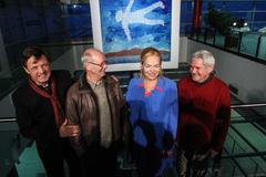 Odhalení gobelínu na pražském letišti