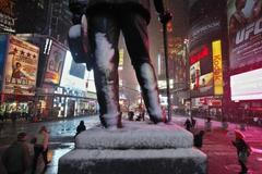 New York zaskočil sníh