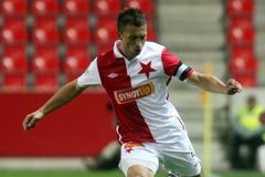 Fotbalista klubu SK Slavia Praha David Hubáček v utkání Gambrinus ligy.