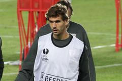 Fotbalista Fernando Llorente na tréninku Bilbaa před utkáním Evropské ligy 2012/13 se Spartou Praha.