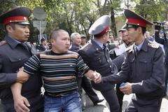 Potyčky v centru Biškeku