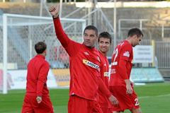 Radující se útočník Brna Petr Švancara