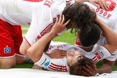 Radost hráčů Hamburku