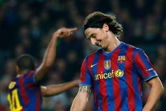 Zlatan Ibrahimovic v dresu Barcelony (2010)