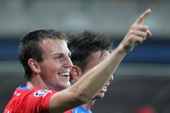 Fotbal, LM, Plzeň - Maribor: Vladimír Darida slaví gól na 2:0