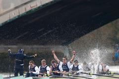 Veslování, regata Oxford - Cambridge: Oxford slaví