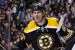 Jaromír Jágr při své premiéře v dresu Bostonu