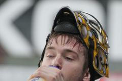 Trénink české hokejové reprezentace (Pavel Francouz)