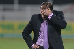 Fotbalový trenér Baníku Ostrava Martin Pulpit v utkání proti Dukle Praha ve 14. kole Gambrinus ligy 2012/13.