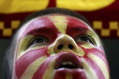 ME v házené: fanoušek Makedonie