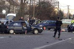 Nehoda po policejním zásahu v Plzni