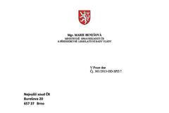 Stížnost ministryně Marie Benešové v kauze Vít Bárta a Jaroslav Škárka