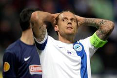 Radoslav Kováč v utkání s Freiburgem