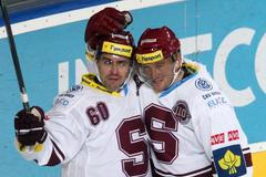 ELH, Sparta - Třinec: Tomáš Rolinek (60) slaví gól