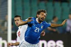 Bulharsko - Itálie (Andrea Pirlo a Emil Gargorov) , kvalifikace na MS 2014